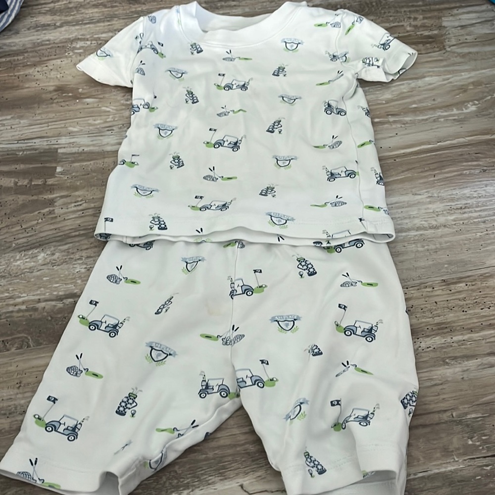 Kissy kissy golf pajamas shorts and short sleeved shirt